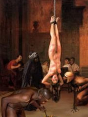 Crucified white girl at the oriental east!