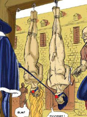 Countess tarantula presented her new slaves to her guests!