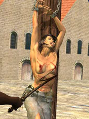 Bound, hung, whipped and humiliated by the worst wardens in quoom dark, damp prissons!